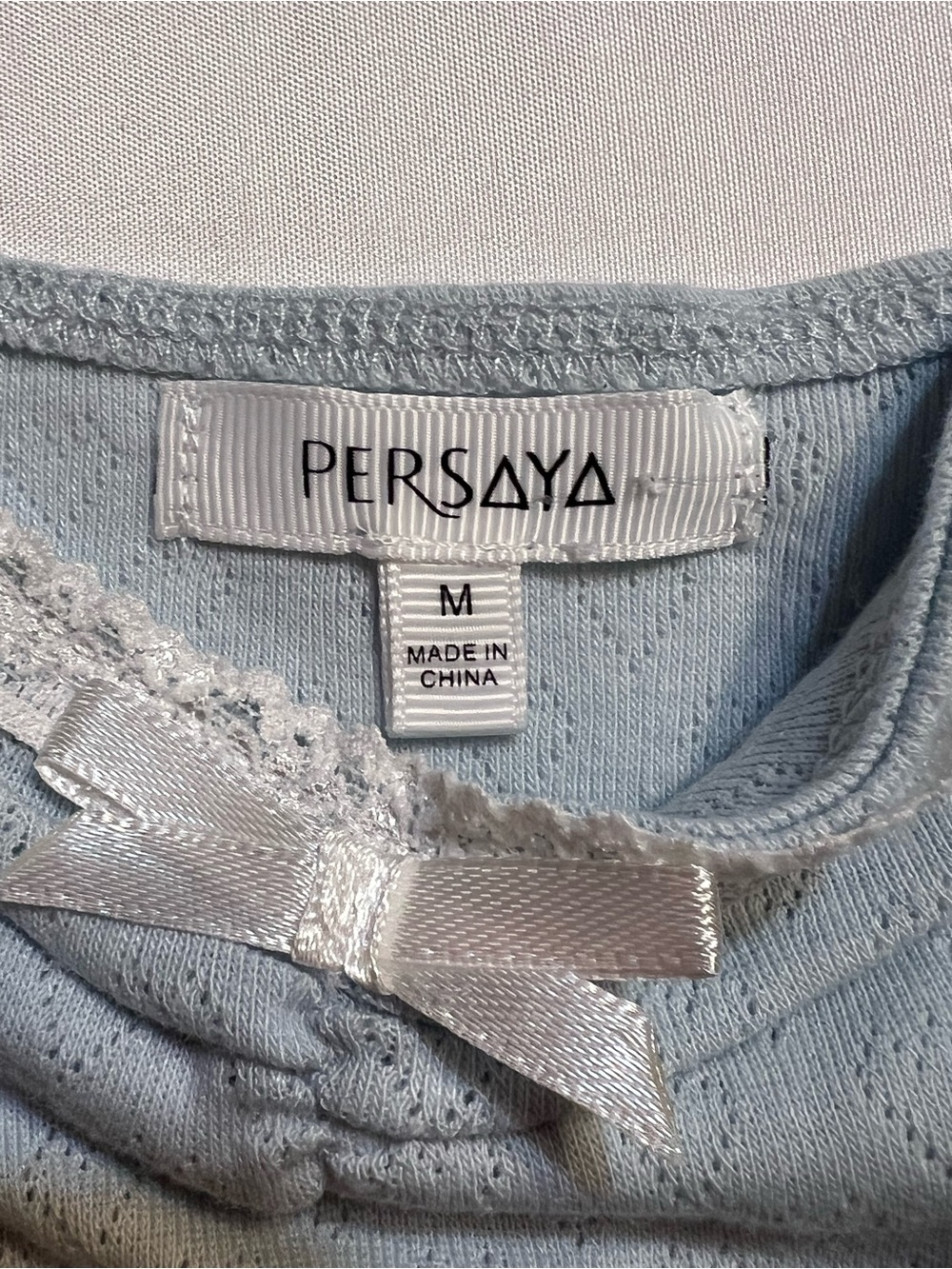 PERSAYA Light Blue Ruffle Strap Tank Top - Picture 2 of 8